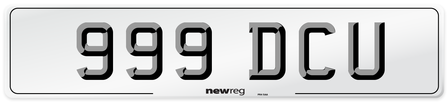 999 DCU Number Plate from New Reg